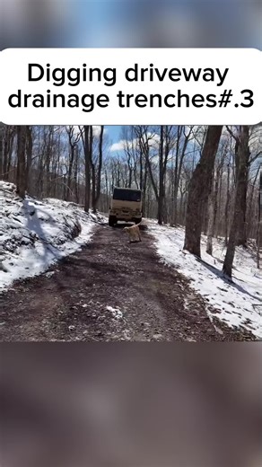 Digging driveway drainage trenches #Trailer #rescue #drowning #tracked #Trailer