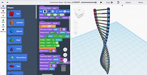 Tinkercad Codeblocks makes it easy to create dynamic, parametric, and adaptive designs. Check out the tutorials in the Learning Center to get started and watch your creations come alive! #TeachWithTinkercad https://www.tinkercad.com/learn/codeblocks Check out this DNA Codeblocks design by EfrenR: https://www.tinkercad.com/codeblocks/gBVi0J0IAZO-dna-updated | Tinkercad