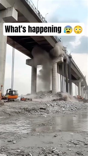 Bridge under Construction Explodes and Collapses#bridge Quickly Turns to Rubble
