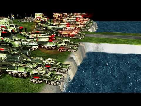 China Tank vs 5 USA Armor - Command & Conquer Generals Giant Robot