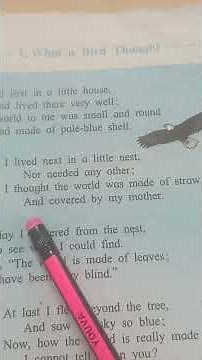 Read a poem l what a bird thought l fifth std l poem 1 l bb l