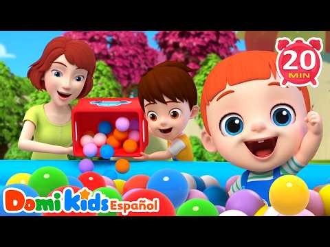 Fiesta en la Piscina de Pelotas 🎉🟡 | Canciones Infantiles | Domi Kids en Español