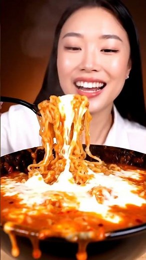 Melting Cheese Fire Noodles Challenge