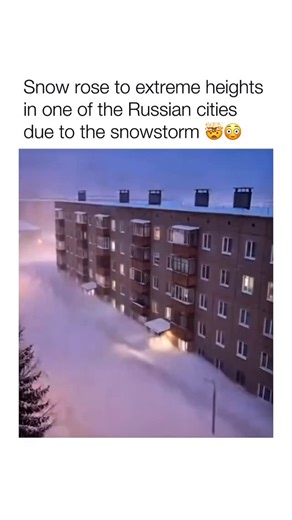 rhrealtyco | This video shows a 10-second time-lapse of snow buildup in a Russian urban area, appearing to reach multi-story building levels without... | Instagram