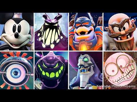 Epic Mickey: Rebrushed - All Bosses + All Endings (Thinner & Paint Path) [4K 60FPS]