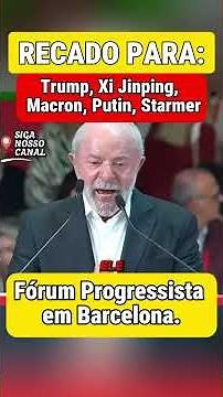 Lula faces the UN in Barcelona and sends a historic message: "End the wars!"