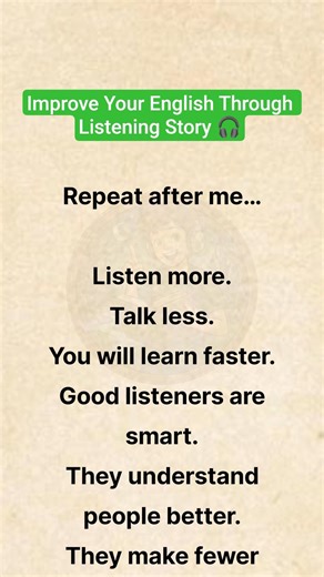 Repeat After Me: Listening is a Superpower! 💪 #learnenglish