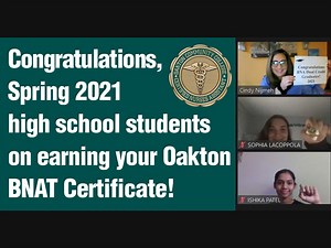 High school students celebrate earning Oakton nursing pins