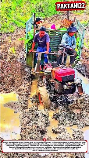 Absolute Meisterklasse! Wie dieser Fahrer den Traktor aus dem Schlamm befreit 🚜💨#tractor #trending