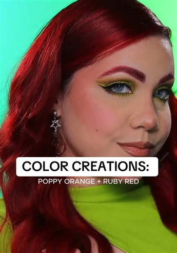 Color Creations: Ruby Red y Poppy Orange para un Look Llamativo