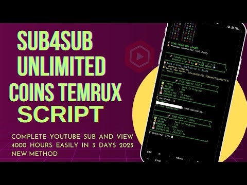 🔥 Get 1K Subscribers + 4000 Watch Hours Fast | Sub4Sub Pro Unlimited Coins Script 2025" #TubeRocket