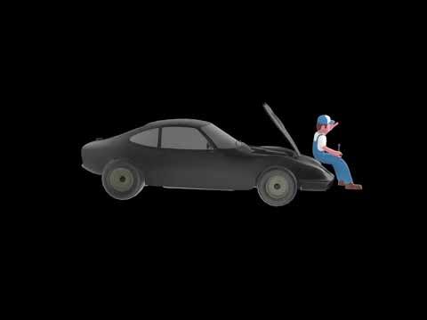 3D Cartoon Mechanic Turntable | Relaxed Stylized Auto Technician Character