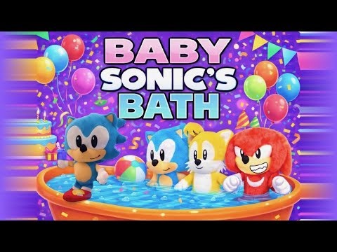 Baby Sonic's CRAZY Bath Time Adventure! 🛁 (Plush Movie)