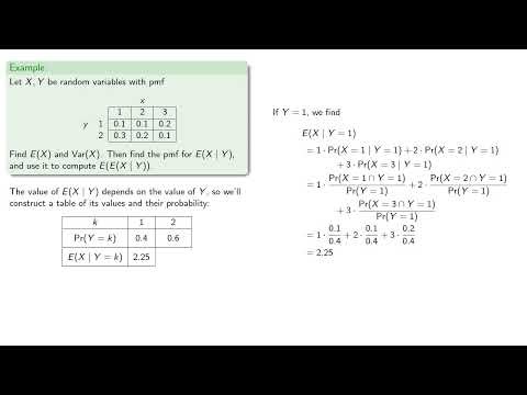 Conditional Expectation: Expected Value and Variance