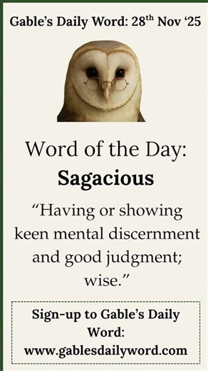Sagacious meaning, pronunciation and definition.