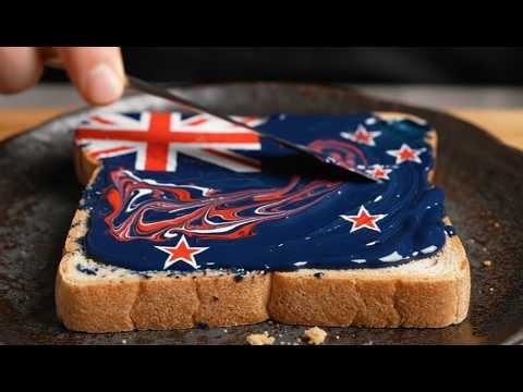 National food spreads forming country flags on toast😋 | Relaxing and satisfying ASMR food art (4K)