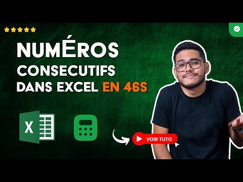 Comment Créer des NUMÉROS CONSÉCUTIFS dans EXCEL Automatique en 46 S