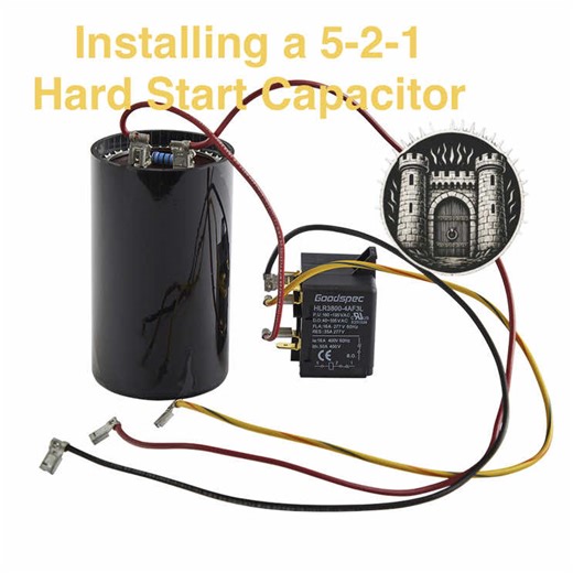 Installing a 5-2-1 Hard start capacitor #hvac