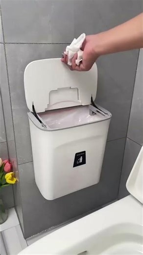 ▶️ Wall-Mounted Smart Lid Trash Can ( # 1828 ) Clean Kitchen Upgrade You Need