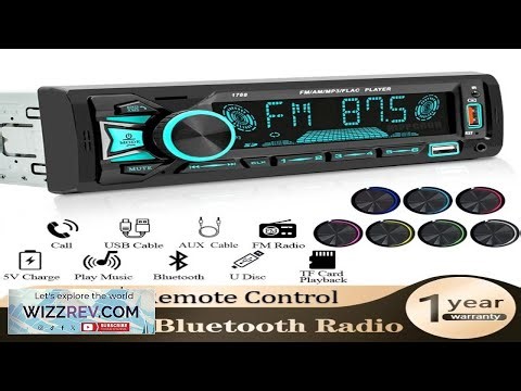 Hippcron Car Radio 1din Srereo MP3 Player Bluetooth FM Receiver With Remote