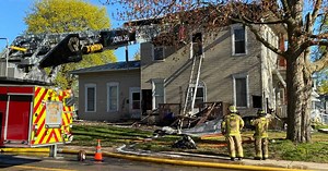 Local departments responding to large house fire in Portland