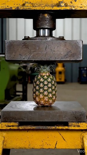 hydraulic pressure machine ananas coconut and cake #ai #viral #coconut #cake #ananas
