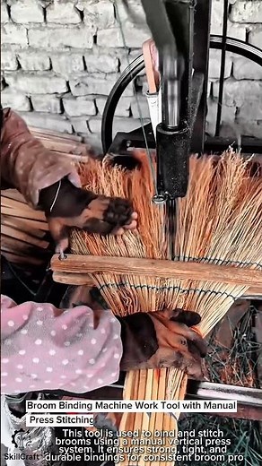 Broom Binding Machine Work Tool with Manual Press Stitching #worktool
