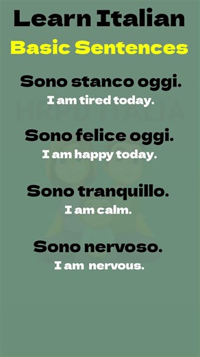 Basic Italian Sentences | Easy way to learn Italian | Italian lesson For beginners #learnitalian