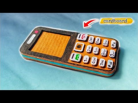 📦How to Make Cardboard Mobile Phone | DIY Keypad Mobile Craft