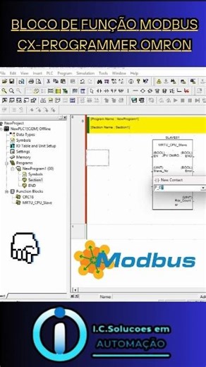 Modbus CX-Programmer Omron function block #industrialautomation #modbusrtu #plc #omron