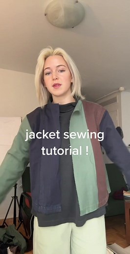 Upcycled Pants to Jacket Sewing Tutorial