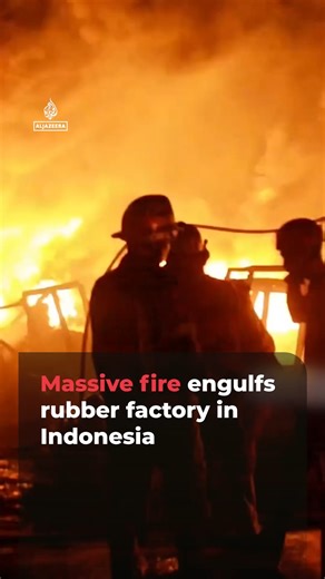 A massive fire at a rubber factory in Indonesia’s Medan, North Sumatra, burned for more than six hours, causing significant financial losses. No casualties were reported, and the cause is under investigation. | Al Jazeera English