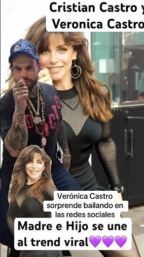 Verónica Castro and Cristian Castro, mother and son, united in the viral trend with Emiliano Aguilar