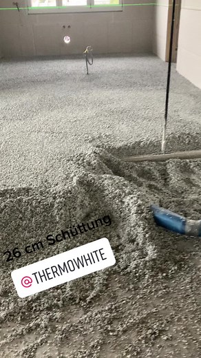 Floor Leveling Process with Thermowhite Material