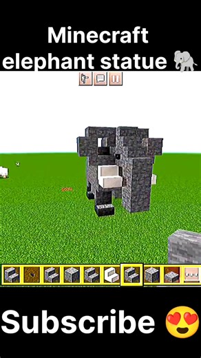 Elephant statue in minecraft😍🤩🐘#minecraftvideo