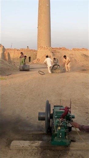 3mental man’s starting diesel engine 😱😱