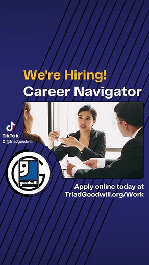 We're #hiring! Triad Goodwill is looking for a Career Navigator to support the Careers On The Outside program. You'll support people through adversity by 💙 guiding participants using the Opportunity Accelerator model 💙 performing intake, orientation, case management, and career coaching, including developing individualized employment plans for participants with barriers to employment 💙 leading Careers On The Outside workshops Apply today at https://jobs.ourcareerpages.com/job/822810?source=Tr