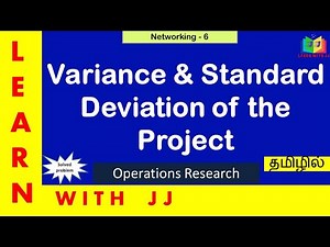#networking | Part 6 in Tamil |#operationsresearch |#expectedduration| #variance |#standarddeviation