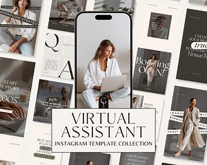 380 Virtual Assistant Templates Social Media Post | Virtual Assistant Instagram Template | Virtual Assistance Coaching Instagram Templates - Etsy