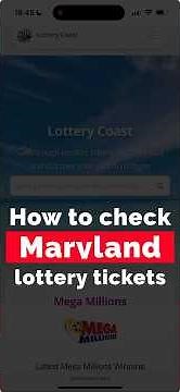 How to check Maryland (MD) lottery tickets, winning numbers and latest lottery results?