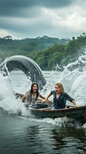 “Giant River Monster Attack! Jungle Boat Adventure Gone Wrong 😱🐍”