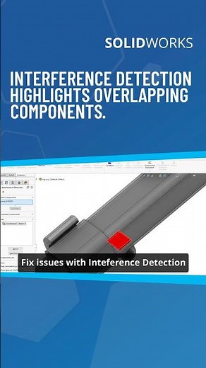 Uncover Overlapping Components! 🚧💡: Tip of the Week! #9 |#SOLIDWORKS #shorts #cadtraining #cadhack