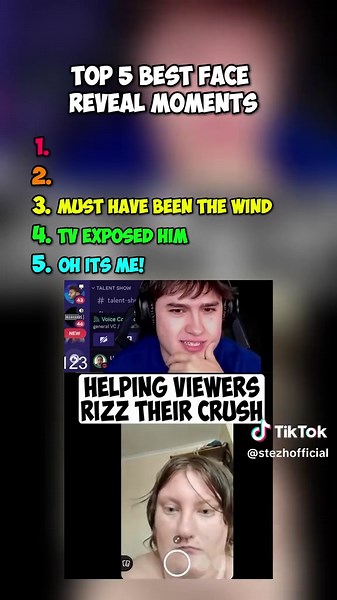 Top 5 Best Face Reveal Moments 😂 #top5 #facereveal #bestmoments #funny #fyp