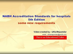 NABH Accreditation Standards for hospitals - 5th Edition - some new requirements