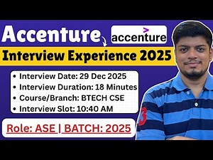 🔥Accenture 29 Dec Latest Interview Experience 2025 | Accenture Interview Questions & Answers 2025