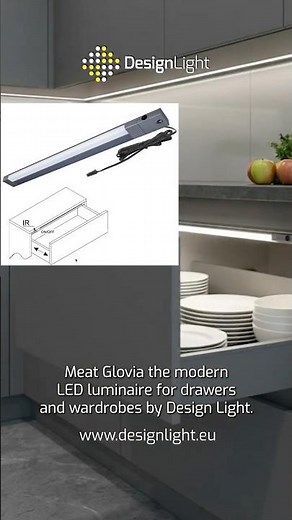 GLOVIA – 2-in-1 LED Fixture for Drawers or Cabinets with IR Sensor