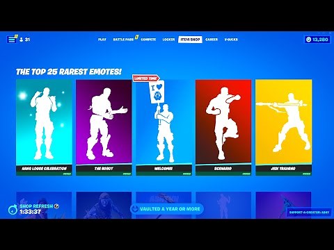 The Top 25 Rarest Emotes in Fortnite!