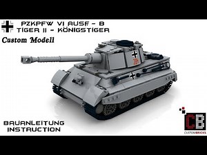 Custom WW2 WWII Panzer Tank Königstiger Tiger II aus LEGO ® Steinen