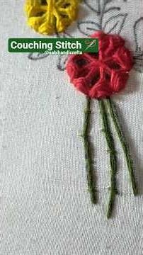 Couching Stitch: The Ultimate Guide for Beginners #shorts #shortsfeed #trending #embroidery #viral