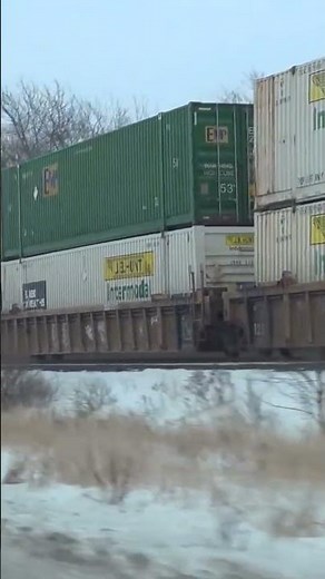 Chasing Union Pacific train in the snow part one